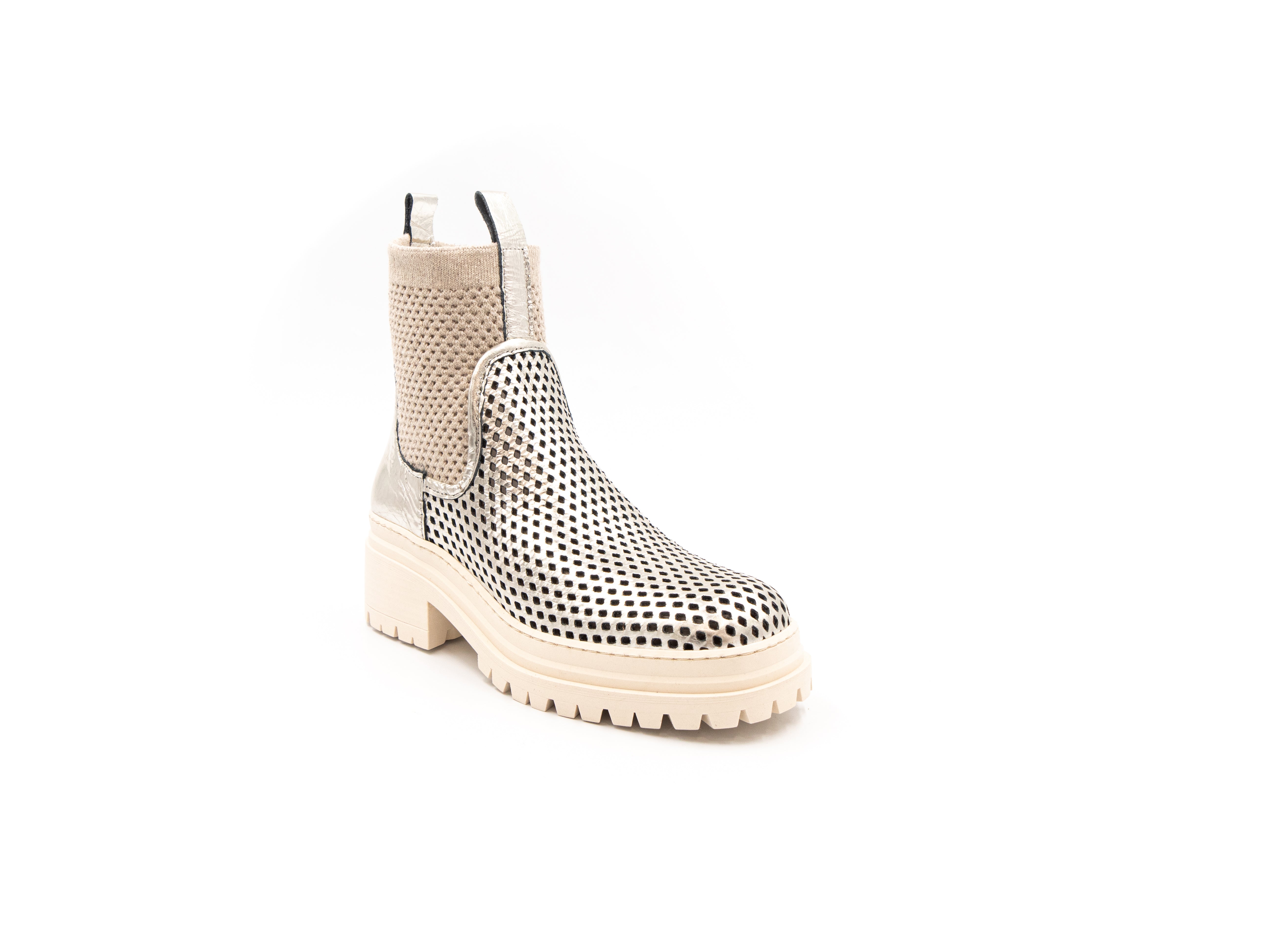 Perforated summer boots.