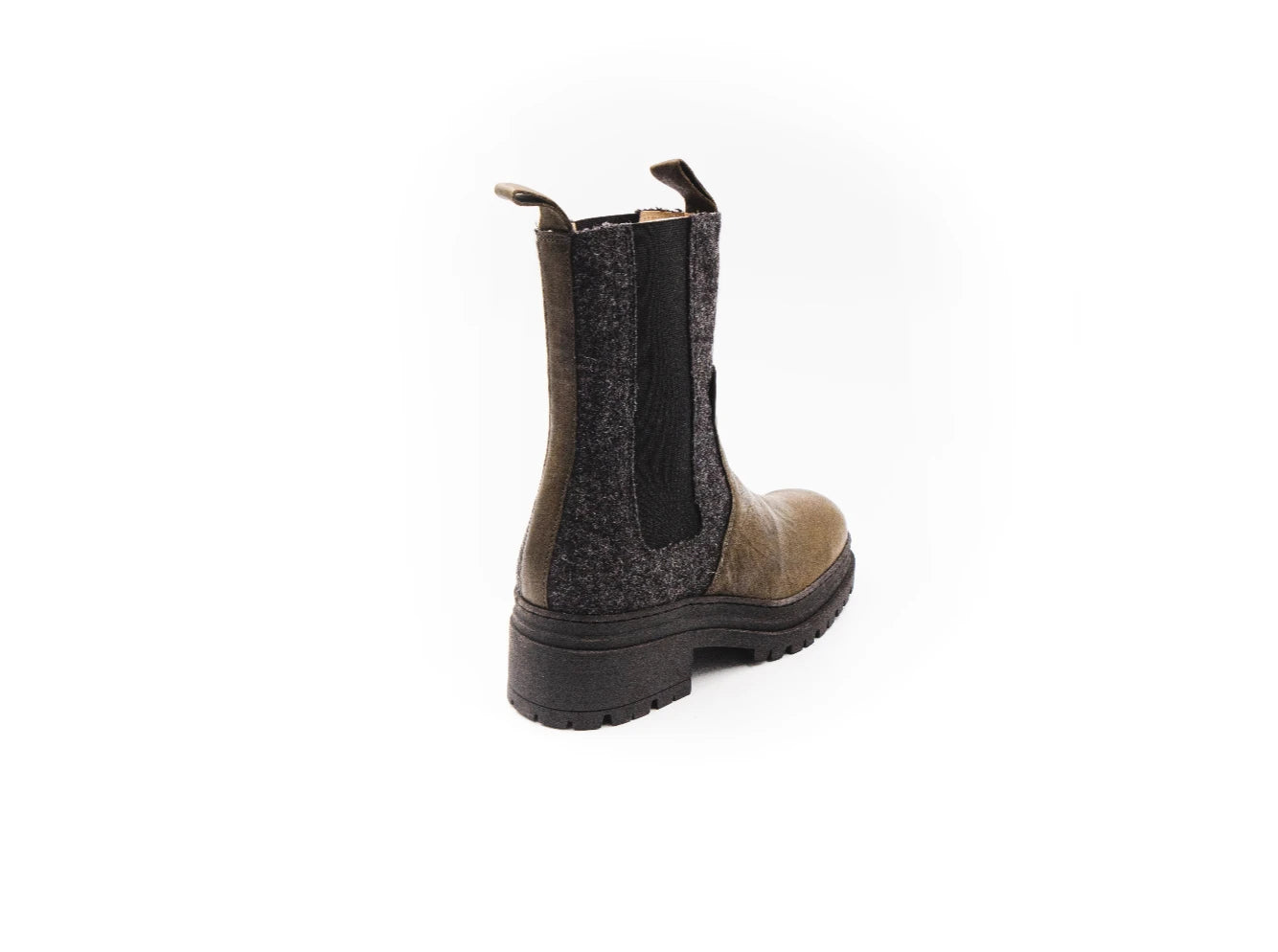 Brown Chelsea boot on a white background